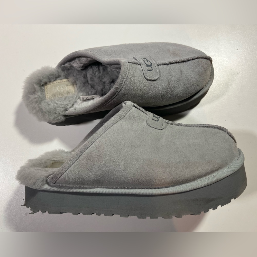 Ugg Discoquette Slide Slipper Platform Grey Women’s Size 9